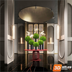 Lobby Decoration Skp Files 